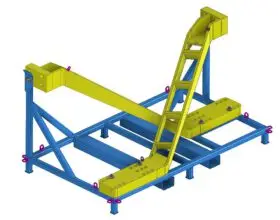 CAD-Modell Transport Abstützung