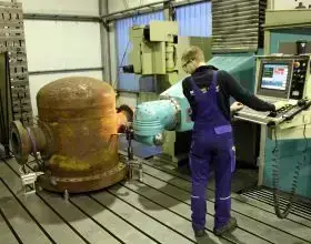 CNC-milling of floating head