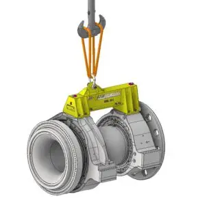 CAD-Traverse mit Rotorwellen-Baugruppe
