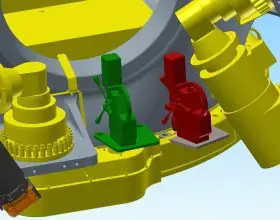 apparatus engineering - checking the fit of a magnetic drill