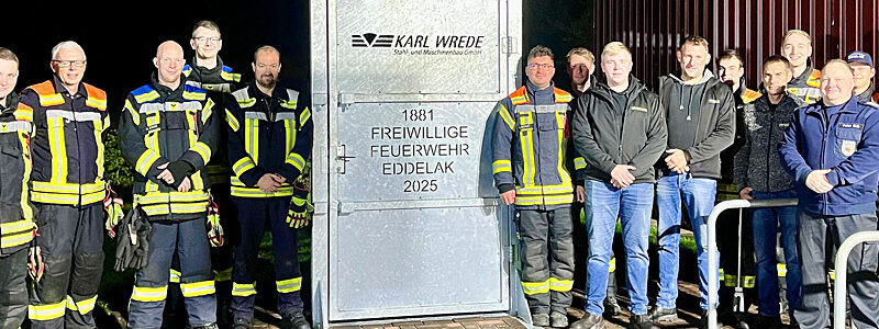 REGIONALES ENGAGEMENT: ÜBUNGSTÜR FÜR DIE FREIWILLIGE FEUERWEHR EDDELAK